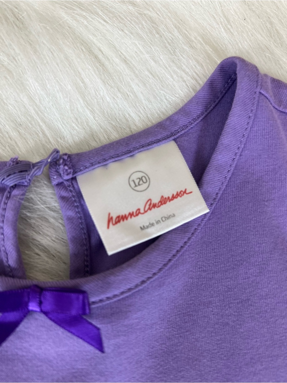 Hanna Andersson Girls Colorblock Ruffle Long Sleeve Dress - Purple, Teal, Green - Picture 5 of 12